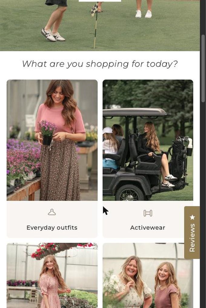 Shopify store page we ran A/B tests on